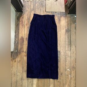 vintage purple velvet Maxi Skirt
